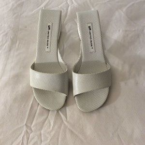 UN United Nude Mobius Polka Dot Leather Wedge Shoe